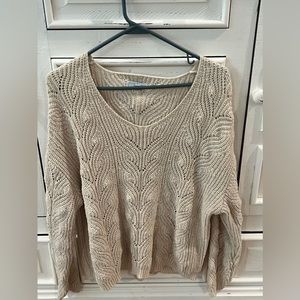 Lightweight beige sweater. Size L.